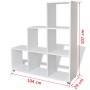 Estantería librería en forma de escalera 107 cm blanca de vidaXL, Librerías y estanterías - Ref: Foro24-242552, Precio: 73,33...