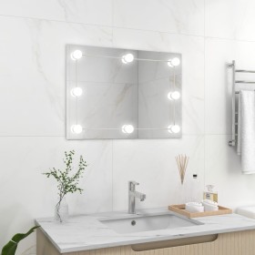 Frameless Wall Mirror with LED Lights Rectangular Glass by , Mirrors - Ref: Foro24-3078643, Price: 40,85 €, Discount: %