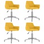 Sillas de comedor giratorias 4 unidades terciopelo amarillo de , Sillas de comedor - Ref: Foro24-3092716, Precio: 245,71 €, D...