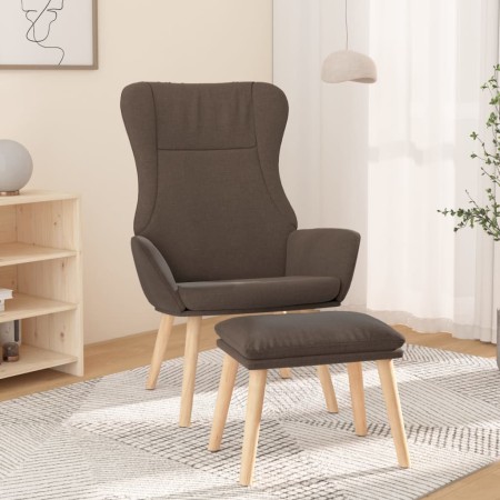 Sillón de relax con taburete de tela gris taupé de , Sillones - Ref: Foro24-3097891, Precio: 143,55 €, Descuento: %