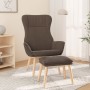 Sillón de relax con taburete de tela gris taupé de , Sillones - Ref: Foro24-3097891, Precio: 143,55 €, Descuento: %