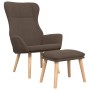 Sillón de relax con taburete de tela gris taupé de , Sillones - Ref: Foro24-3097891, Precio: 143,55 €, Descuento: %