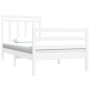 Estructura de cama individual madera maciza blanco 90x190 cm de , Camas y somieres - Ref: Foro24-3105281, Precio: 98,20 €, De...