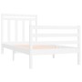 Estructura de cama individual madera maciza blanco 90x190 cm de , Camas y somieres - Ref: Foro24-3105281, Precio: 98,20 €, De...