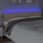 Cabecero con LED de tela color crema 200x5x78/88 cm de , Cabeceros y pies de cama - Ref: Foro24-3122073, Precio: 79,92 €, Des...