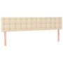 Cama box spring con colchón tela color crema 200x200 cm de , Camas y somieres - Ref: Foro24-3127154, Precio: 628,55 €, Descue...