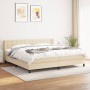 Box spring bed with cream fabric mattress 200x200 cm by , Beds and slatted bases - Ref: Foro24-3130062, Price: 582,99 €, Disc...