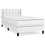 Cama box spring con colchón cuero sintético blanco 100x200 cm de , Camas y somieres - Ref: Foro24-3130764, Precio: 357,83 €, ...