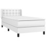 Cama box spring con colchón cuero sintético blanco 100x200 cm de , Camas y somieres - Ref: Foro24-3130764, Precio: 357,83 €, ...