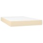 Cama box spring con colchón y LED tela crema 120x200 cm de , Camas y somieres - Ref: Foro24-3135746, Precio: 436,52 €, Descue...