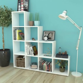 Estantería librería en forma de escalera 142 cm blanca de vidaXL, Librerías y estanterías - Ref: Foro24-242550, Precio: 136,6...