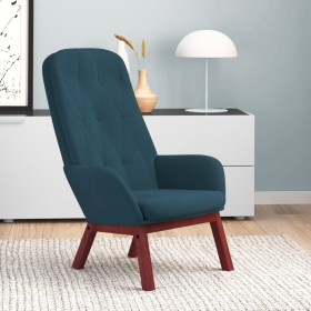 Blue velvet relaxation armchair by , Armchairs - Ref: Foro24-341228, Price: 139,99 €, Discount: %