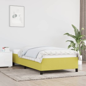 Green fabric bed frame 90x200 cm by , Beds and slatted bases - Ref: Foro24-347041, Price: 92,63 €, Discount: %