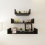 Floating wall shelves 3 pieces black U-shaped MDF for books/DVDs by vidaXL, Shelves and shelves - Ref: Foro24-242175, Price: ...