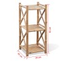 Square 3-Level Bamboo Shelf by vidaXL, Bookcases and shelves - Ref: Foro24-242491, Price: 68,67 €, Discount: %