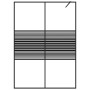 Transparent black ESG glass shower screen 140x195 cm by , Shower walls and screens - Ref: Foro24-152149, Price: 197,06 €, Dis...