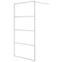 Silver transparent ESG glass shower screen 100x195 cm by , Shower walls and screens - Ref: Foro24-152137, Price: 146,02 €, Di...