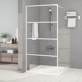 Transparent white ESG glass shower screen 100x195 cm by , Shower walls and screens - Ref: Foro24-152142, Price: 158,44 €, Dis...