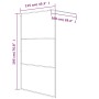 Transparent white ESG glass shower screen 115x195 cm by , Shower walls and screens - Ref: Foro24-152123, Price: 171,83 €, Dis...