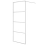 Silver transparent ESG glass shower screen 80x195 cm by , Shower walls and screens - Ref: Foro24-152135, Price: 128,71 €, Dis...