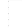 Silver transparent ESG glass shower screen 80x195 cm by , Shower walls and screens - Ref: Foro24-152135, Price: 128,71 €, Dis...