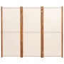 Cream white 3-panel divider screen 210x180 cm by , Room dividers - Ref: Foro24-319183, Price: 100,07 €, Discount: %