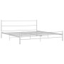 Estructura de cama de metal blanca 180x200 cm de , Camas y somieres - Ref: Foro24-284697, Precio: 122,60 €, Descuento: %