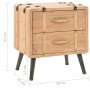 Nachttisch aus massivem Tannenholz 50x35x57 cm von vidaXL, Nachttische - Ref: Foro24-245771, Preis: 111,28 €, Rabatt: %