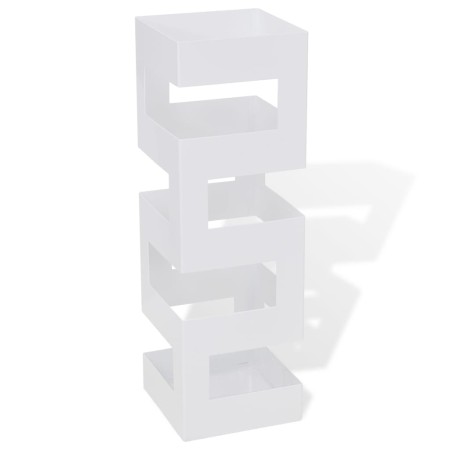 Paragüero cuadrado soporte de bastones acero blanco 48,5 cm de vidaXL, Paragüeros - Ref: Foro24-242470, Precio: 32,99 €, Desc...