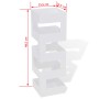 Square umbrella stand cane holder white steel 48.5 cm by vidaXL, umbrella stands - Ref: Foro24-242470, Price: 32,37 €, Discou...