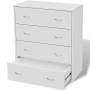 Sideboard with 4 white drawers 60x30.5x71 cm by vidaXL, Sideboards - Ref: Foro24-242545, Price: 82,76 €, Discount: %