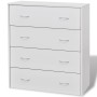 Sideboard with 4 white drawers 60x30.5x71 cm by vidaXL, Sideboards - Ref: Foro24-242545, Price: 82,76 €, Discount: %