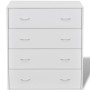 Sideboard with 4 white drawers 60x30.5x71 cm by vidaXL, Sideboards - Ref: Foro24-242545, Price: 82,76 €, Discount: %