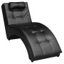 Diván con almohada de cuero sintético negro de vidaXL, Divanes - Ref: Foro24-242216, Precio: 251,37 €, Descuento: %