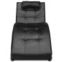 Diván con almohada de cuero sintético negro de vidaXL, Divanes - Ref: Foro24-242216, Precio: 251,37 €, Descuento: %