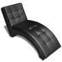 Diván con almohada de cuero sintético negro de vidaXL, Divanes - Ref: Foro24-242216, Precio: 251,37 €, Descuento: %