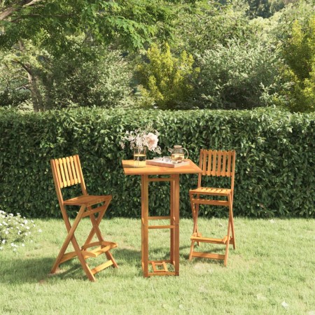 High terrace table solid acacia wood 75x75x110 cm by , Garden tables - Ref: Foro24-319187, Price: 85,99 €, Discount: %