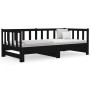 Sofá cama extraíble madera maciza de pino negro 2x(90x190) cm de , Camas y somieres - Ref: Foro24-814668, Precio: 174,17 €, D...