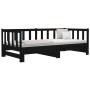 Sofá cama extraíble madera maciza de pino negro 2x(90x190) cm de , Camas y somieres - Ref: Foro24-814668, Precio: 174,17 €, D...