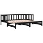 Sofá cama extraíble madera maciza de pino negro 2x(90x190) cm de , Camas y somieres - Ref: Foro24-814668, Precio: 174,17 €, D...