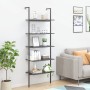 Inclined shelving unit with 5 shelves black 64x35x185 cm by , Bookcases and shelves - Ref: Foro24-336387, Price: 83,24 €, Dis...