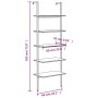 Inclined shelving unit with 5 shelves black 64x35x185 cm by , Bookcases and shelves - Ref: Foro24-336387, Price: 83,24 €, Dis...