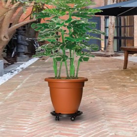 Soporte para plantas con ruedas 2 uds negro diámetro 30cm 170kg de , Soportes para macetas - Ref: Foro24-3143915, Precio: 46,...