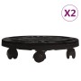 Soporte para plantas con ruedas 2 uds negro diámetro 30cm 170kg de , Soportes para macetas - Ref: Foro24-3143915, Precio: 46,...