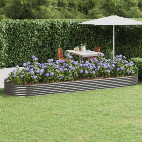 Jardinera arriate acero recubrimiento polvo gris 450x140x36 cm de , Maceteros y jardineras - Ref: Foro24-319039, Precio: 87,9...