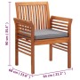 Garden chairs with cushions 4 units solid acacia wood by , Garden chairs - Ref: Foro24-3120452, Price: 393,54 €, Discount: %