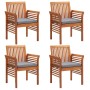 Garden chairs with cushions 4 units solid acacia wood by , Garden chairs - Ref: Foro24-3120452, Price: 393,54 €, Discount: %