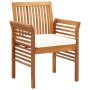 Garden dining set 5 pieces and solid acacia wood cushions by , Garden sets - Ref: Foro24-3120459, Price: 720,78 €, Discount: %