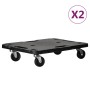 Supports with wheels 2 pcs black polypropylene 58x38x12 cm by , Cargo forklifts - Ref: Foro24-3143921, Price: 80,44 €, Discou...