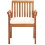 Garden dining chairs 4 units with acacia wood cushions by , Garden chairs - Ref: Foro24-3120450, Price: 398,48 €, Discount: %